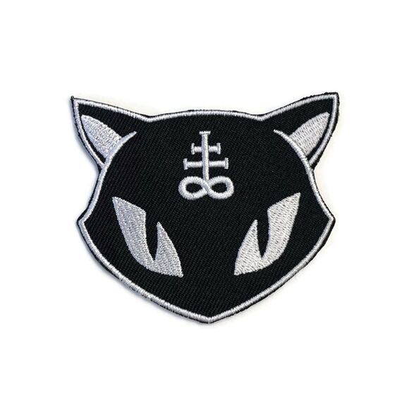 Killstar Lucipurr Black Cat Satanic Embroidered Patch - Picture 1 of 4